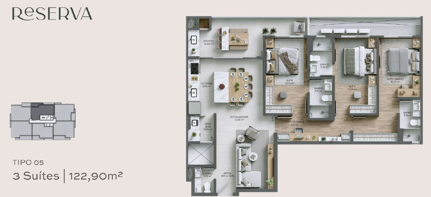 3 Quartos