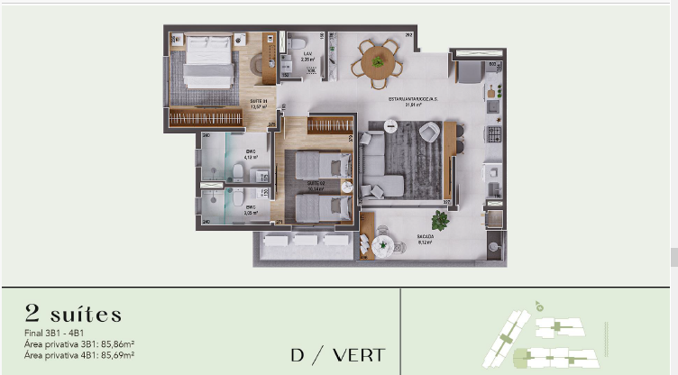 2 Quartos